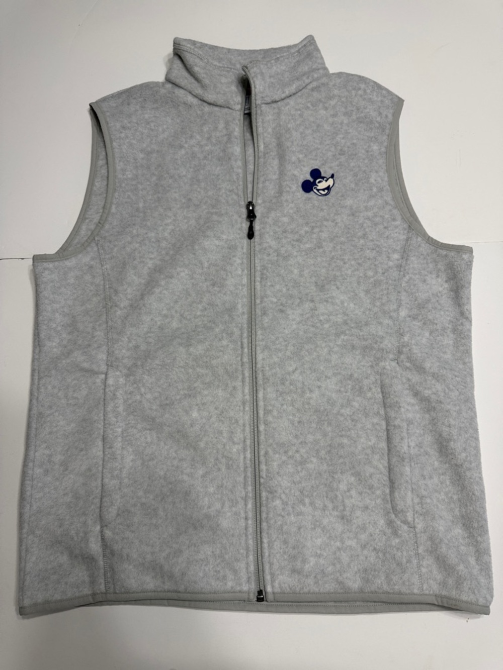 Women’s Light Gray Disney Mickey Mouse Fleece Vest